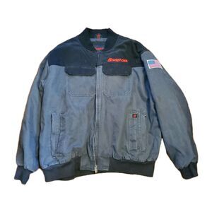 Snap On Tools Color Block Jacket Men’s Size 3XL Black & Gray Heavy Canvas